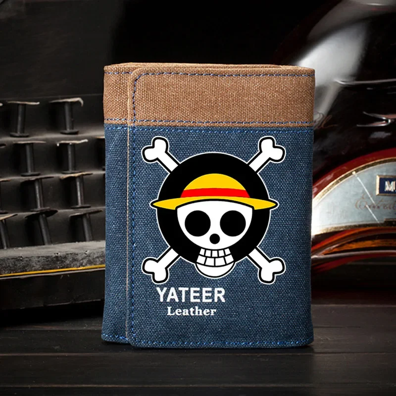 

Canvas Wallet for Men and Women One Piece Trendy Brand Retro Student Fashion Tri-fold Small Wallet
