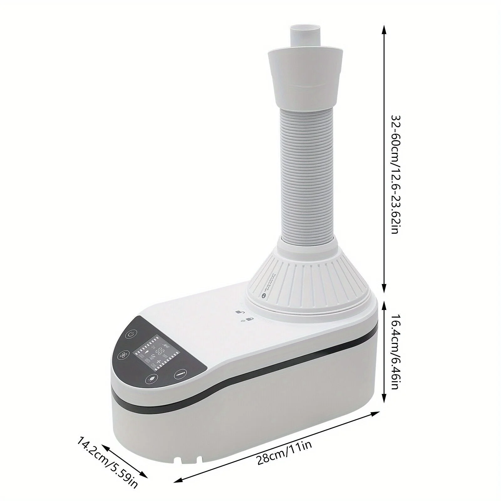 Nail Dust Collecting Machine,Nail Dust Collector W/ Reusable Filter Vacuum Fan Vent Dust Collector,Dust Hose Cover,Led Spotlight