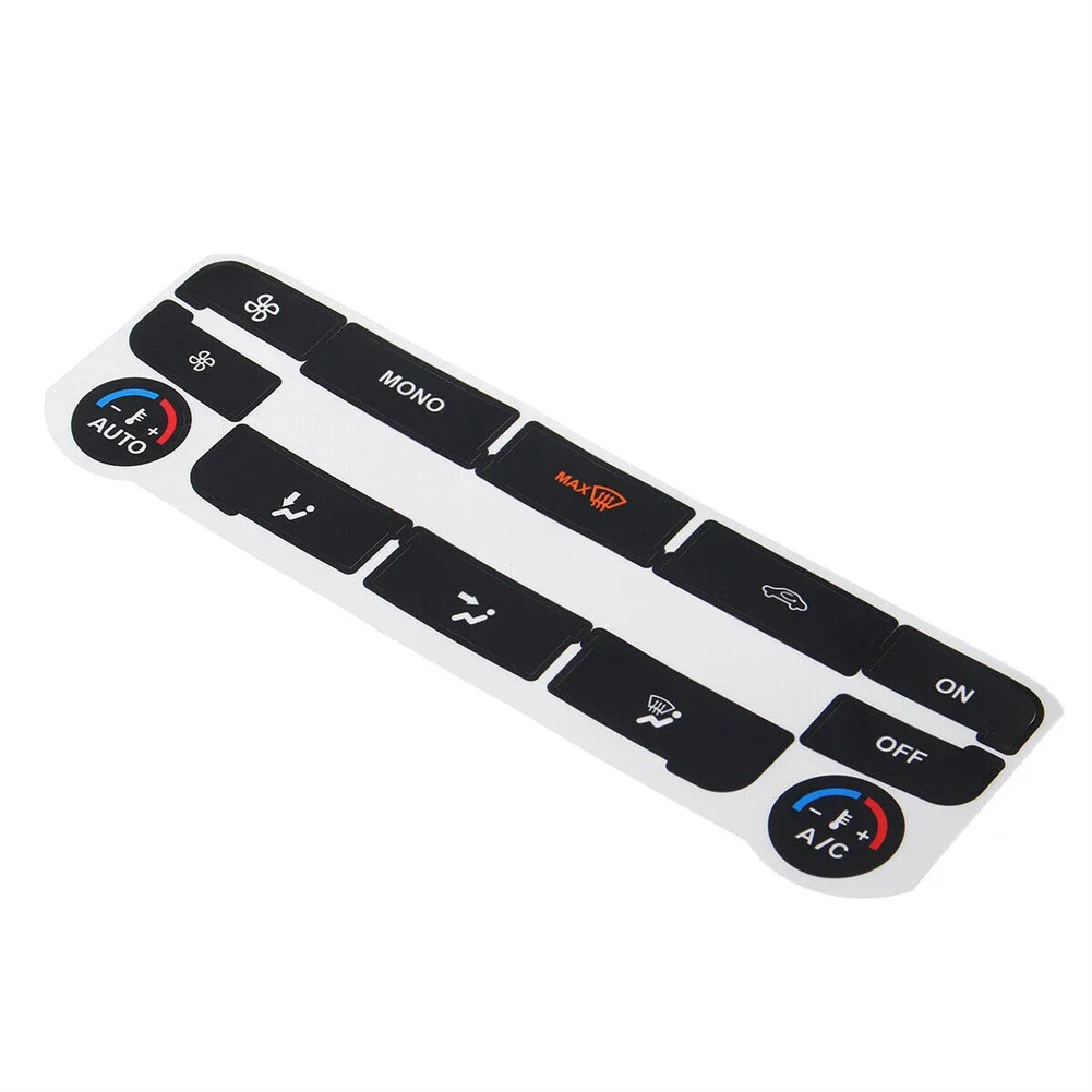 

For Ford S Max A/C Climate Control Button Decal Stickers Set For Repairing Dashboard Buttons With Backlight Compatible Cutouts
