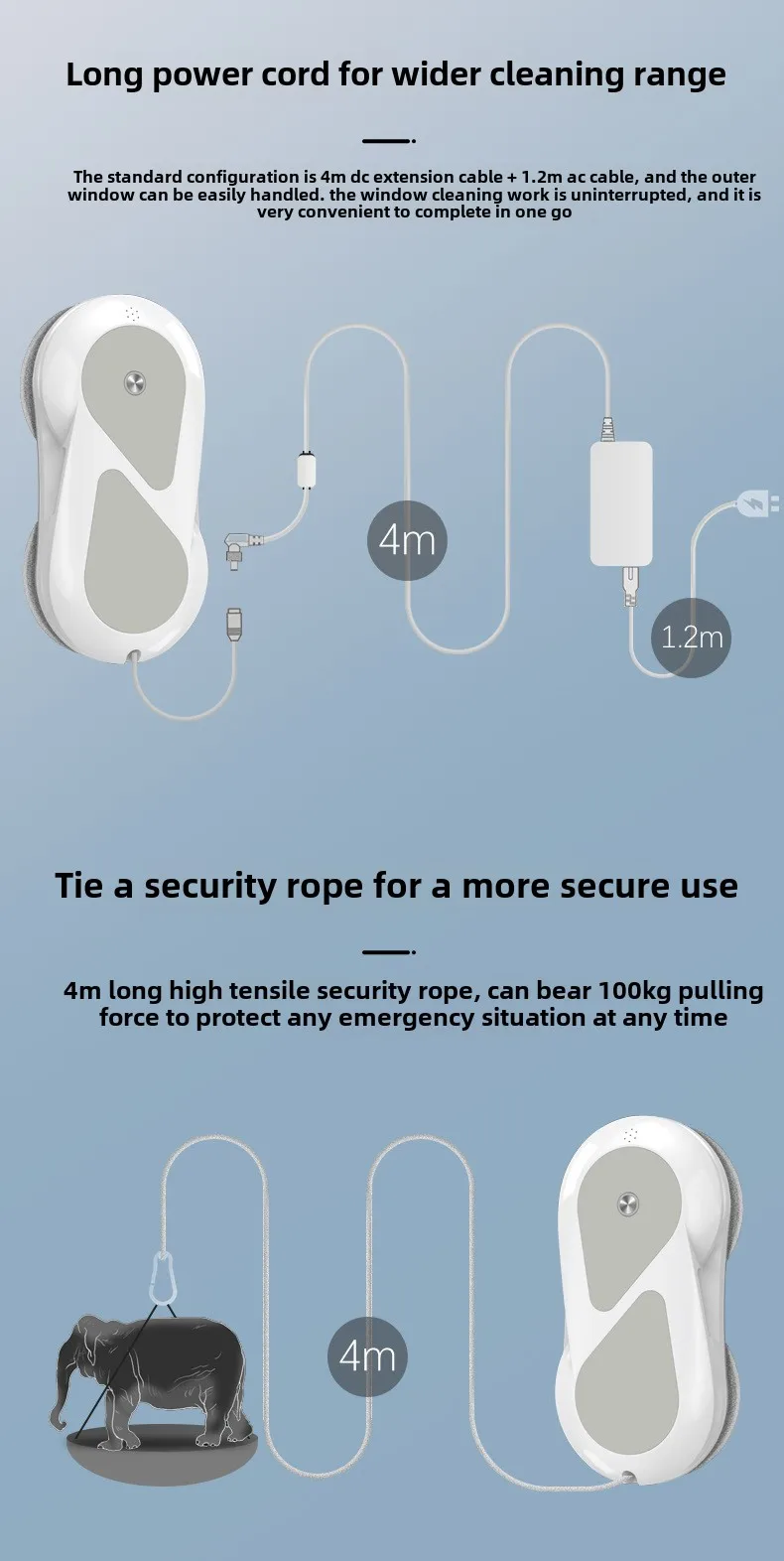Robot Pembersih Jendela Pintar Listrik Cerdas Otomatis Penuh Penyedot Debu Kaca Penggunaan Rumah Tangga AU EU RU dengan Remote