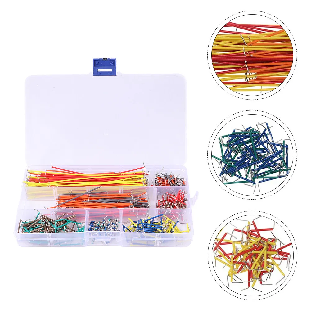 

540Pcs Breadboard Jumper Wire Set Solderless Preformed Jumpers Copper Aluminum Material Easy Access Storage Box Circuit