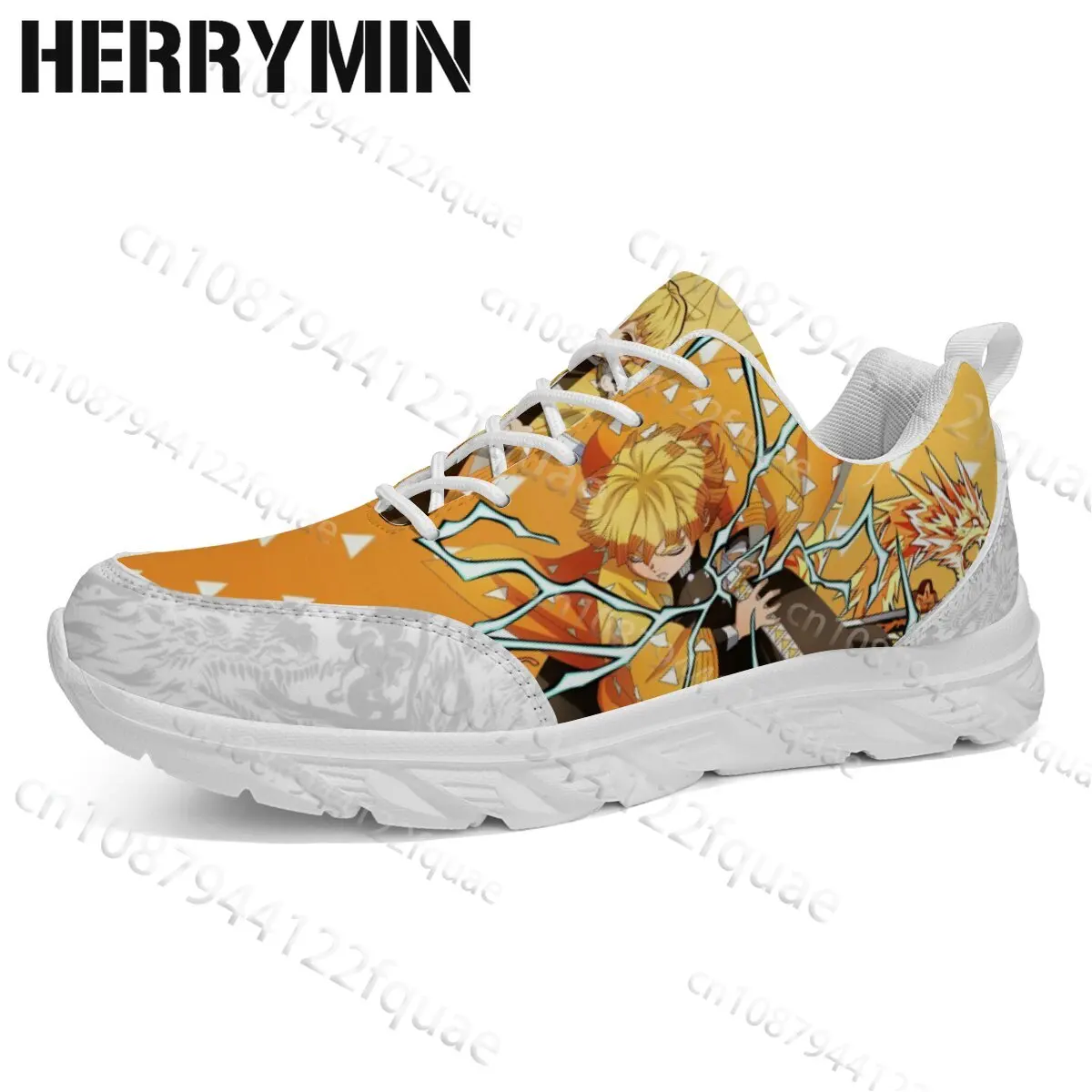 

2026 Agatsuma Zenitsu Campus Fashion Student Children Sneakers High Quality Boys Girls Black White Series Shoes Size 28-44