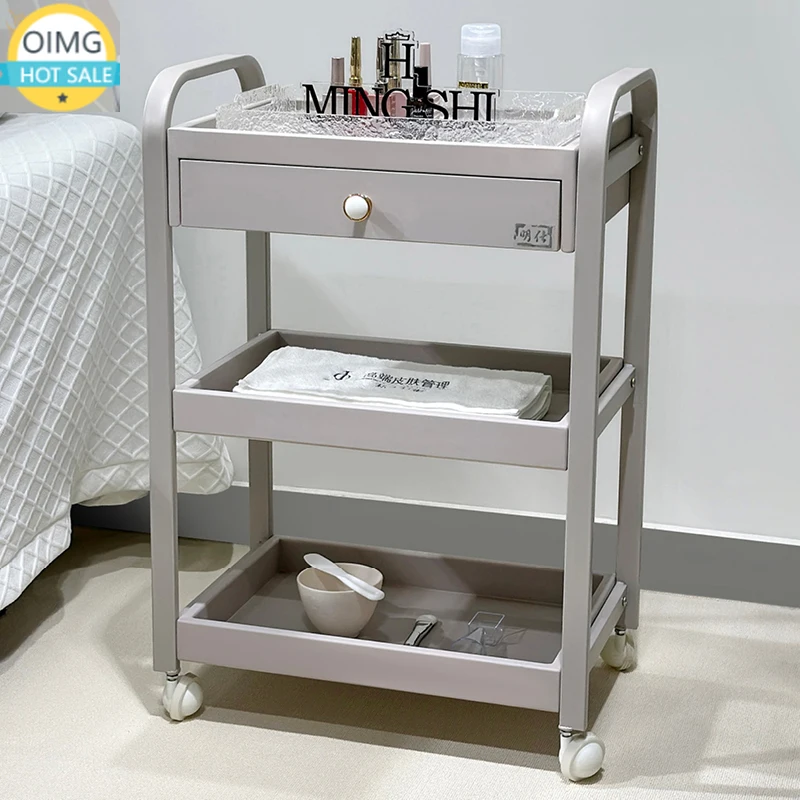 Organizer Rotating Salon Trolley Moving Modern Luxury Storage Trolley Cart Simple Tool Carritos Organizadores Salon Furniture