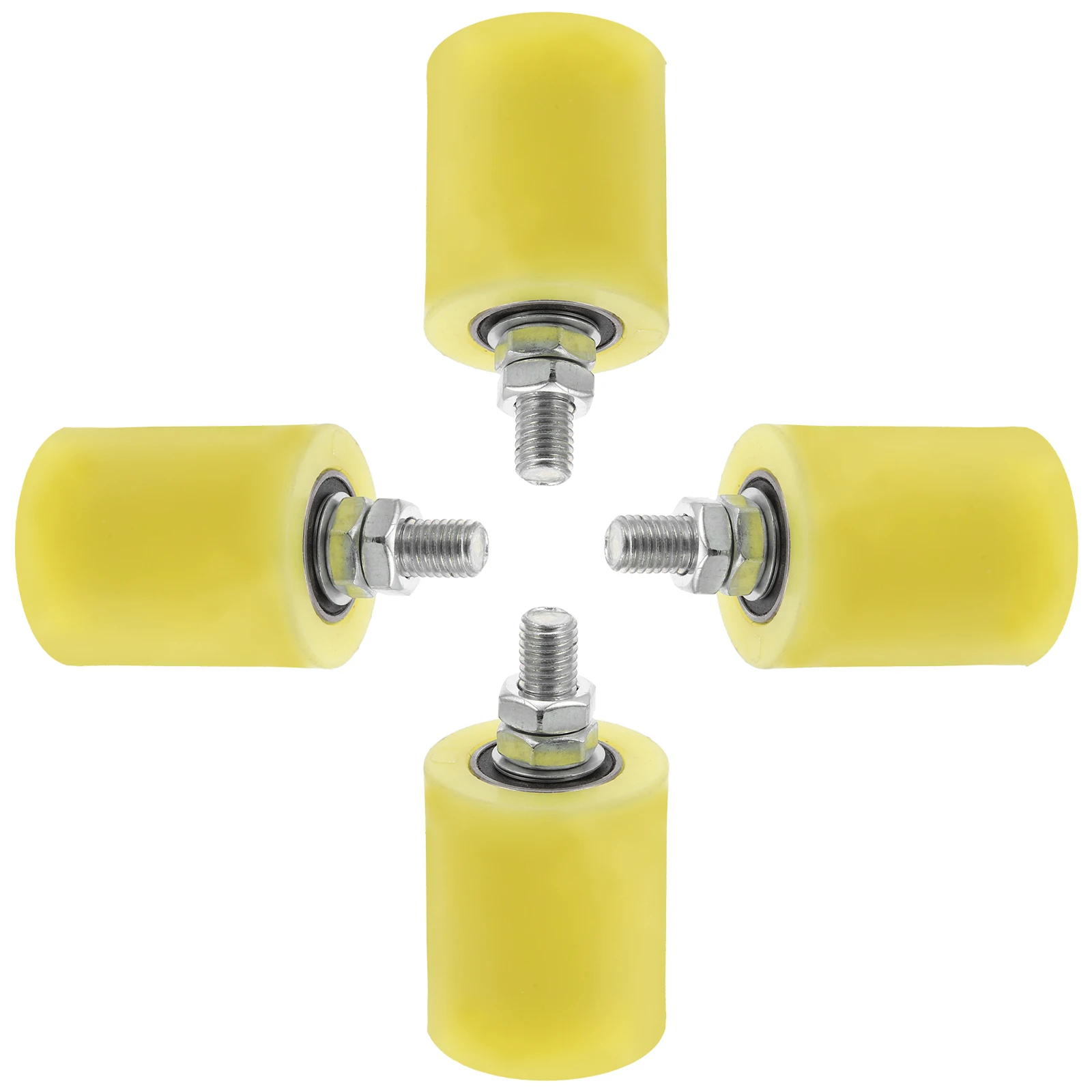 

4 Pcs Electric Door Pulley Nylon Bearing Wheel Outdoor Gate Guiding Rollers Steel Guide