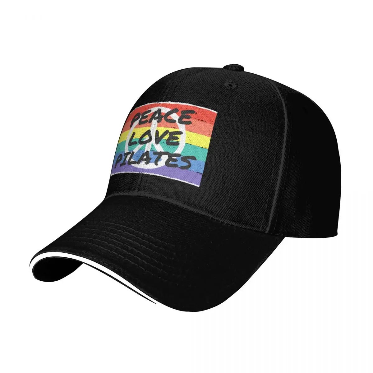 Peace. Love. Pilates Baseball Cap Contrast Two Tone Brim Snapback Flat Bill Strapback Dad Hat