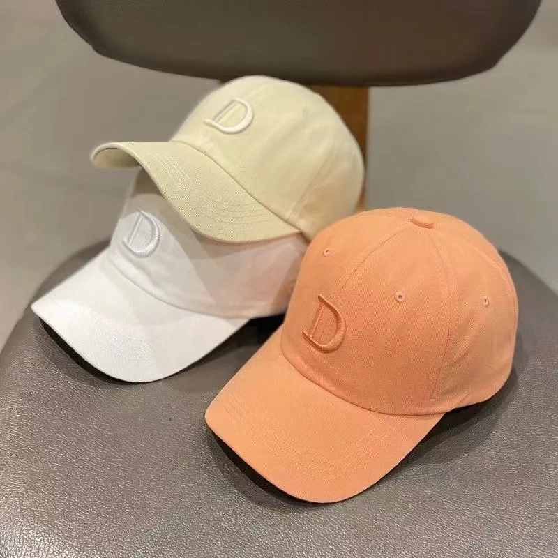 Korean Version Cotton Baseball Cap Letter D Embroidered Soft Top Cap Snapback Men Golf Hat Casual Sun Hat Gorras Hombre