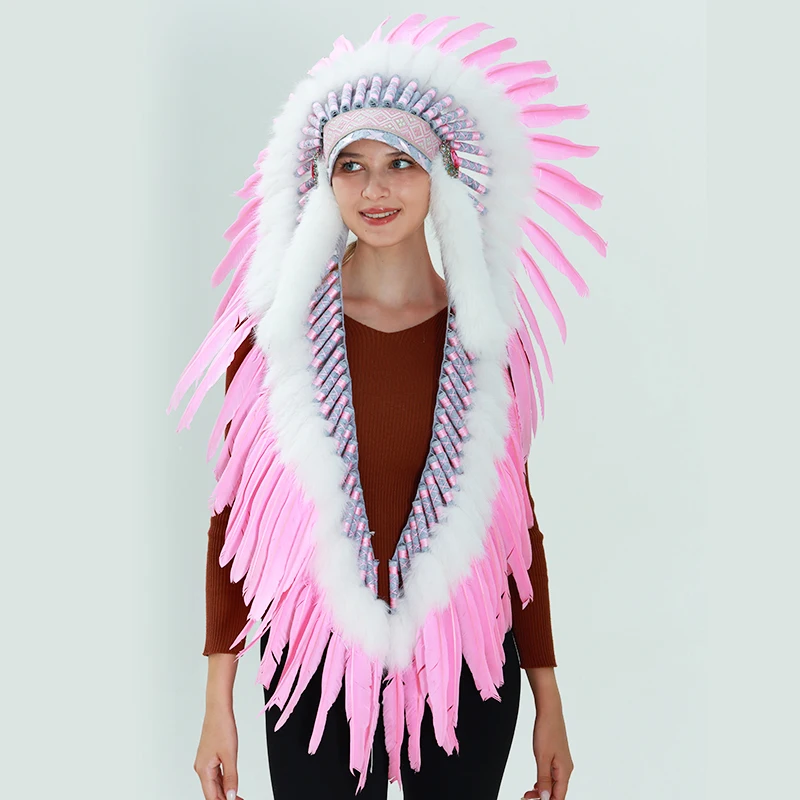 

Extra Long Colorful Feather Comfortable Women's Halloween Costume Cosplay Customized Color Headband Custom Size Hair Accessory