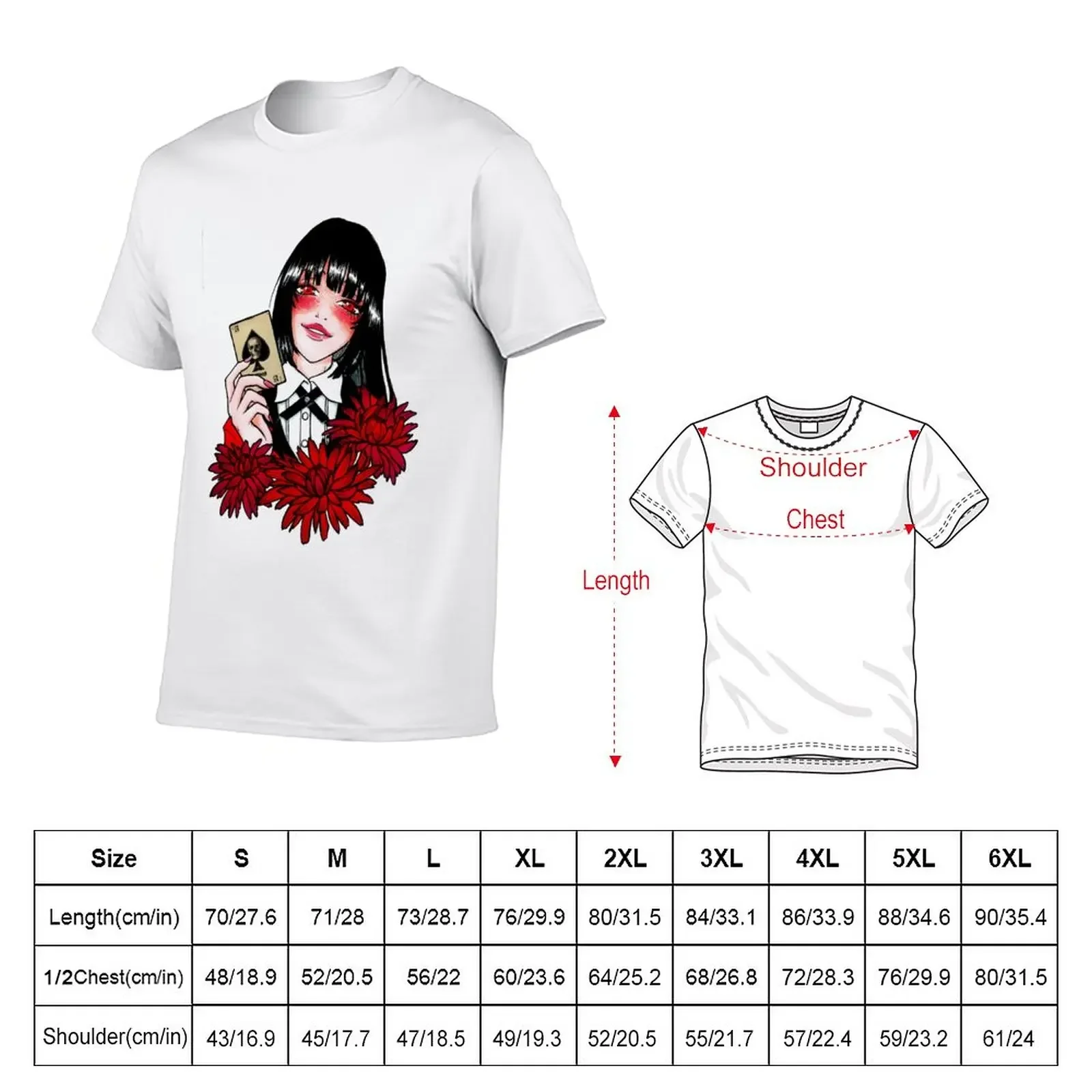 Jabami Yumeko - Gambler T-Shirt anime clothes plain t-shirt mens tall t shirts