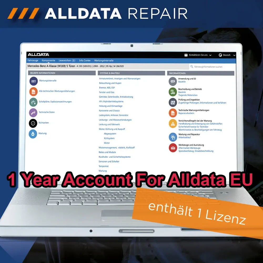 Account Online 2027 per Alldata Eu, Software Dati Auto Versione Completa Più Recente per Riparazione Dati, Compatibile con Haynes Pro per Mobile/PC