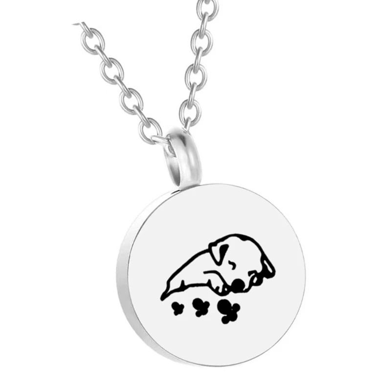 Collana con urna per animali domestici per cremazione delle ceneri, collana con bracciale, collo, gioielli, forniture