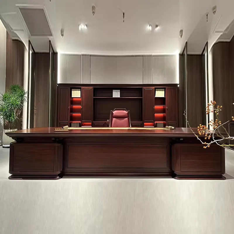 Wooden Asthetic Executive Desk Storage Strong Large Luxury Office Desks Wood Drawers Modern Mesa De Escritorio Office Furniture
