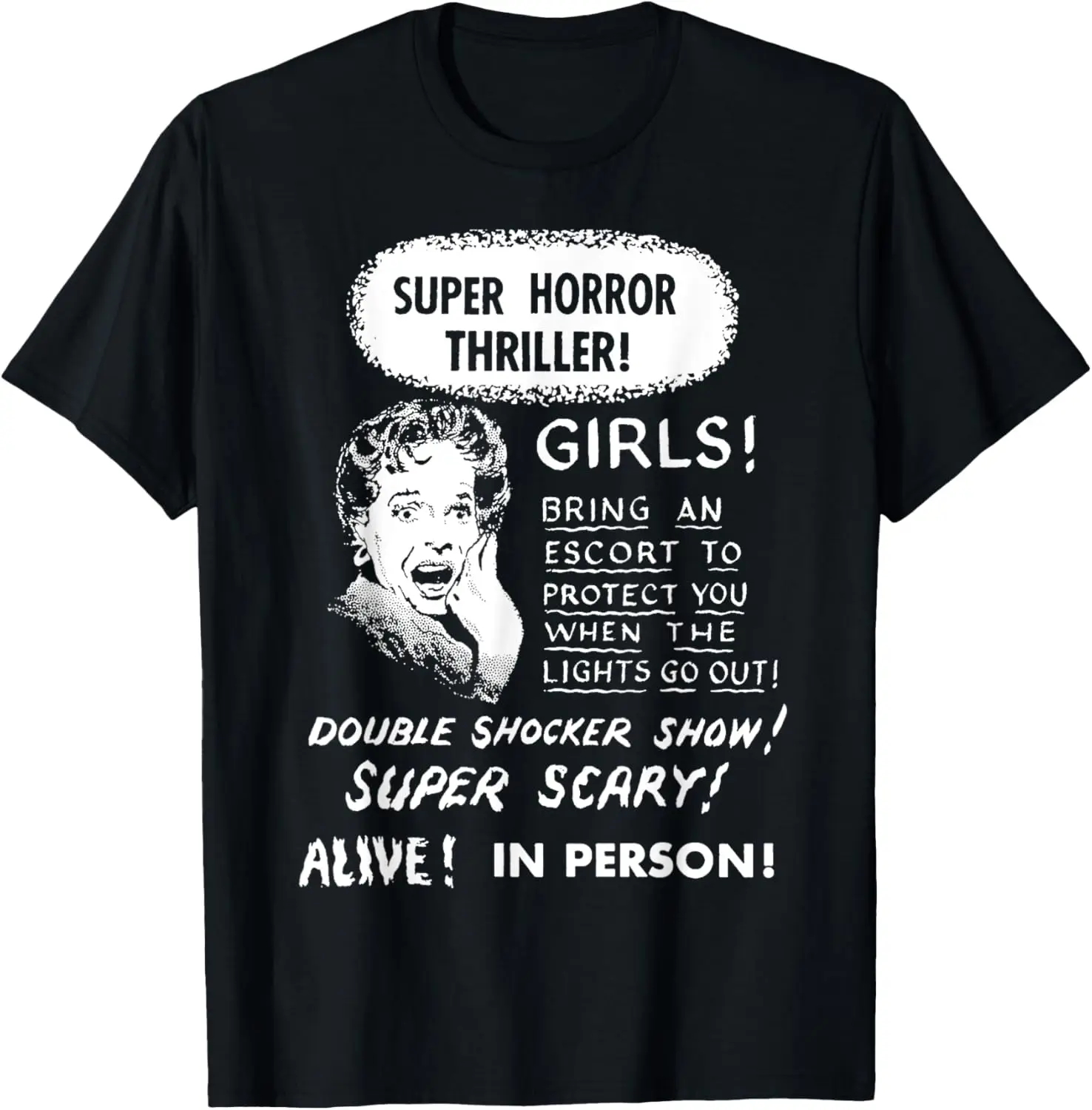 Vintage Halloween Slasher Horror Movie Girl T-Shirt