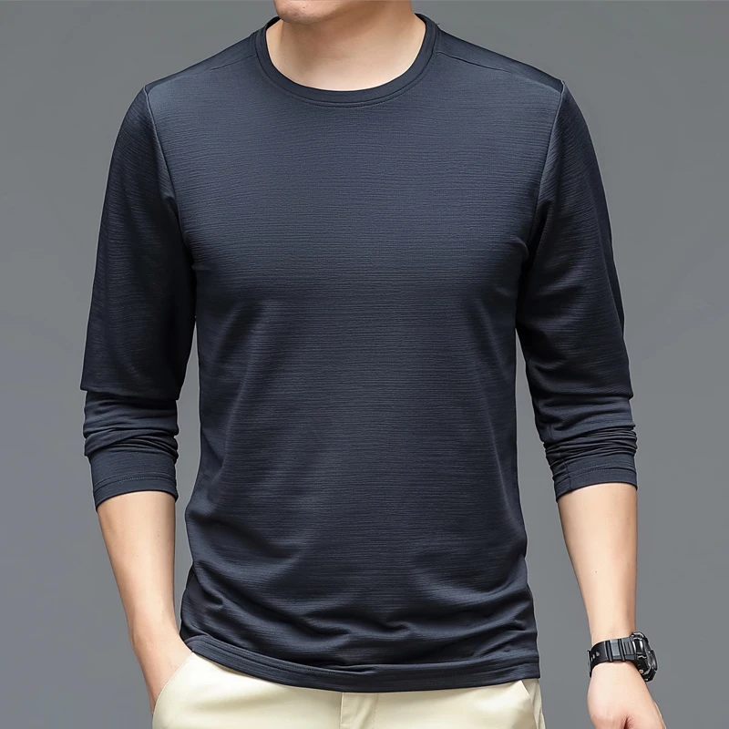 

Ice Silk Cool Men's Sports Top Comfortable Sweat-absorbing Quick-drying Running T-shirt Simple High-stretch Running Clothing