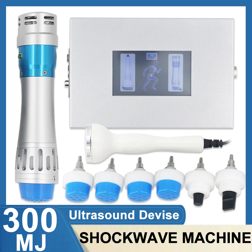 300MJ Shockwave Therapy Machine For Plantar Fascitis Pain Relieve Sports Injuries Recovery Physiotherapy Ultrasound Massager
