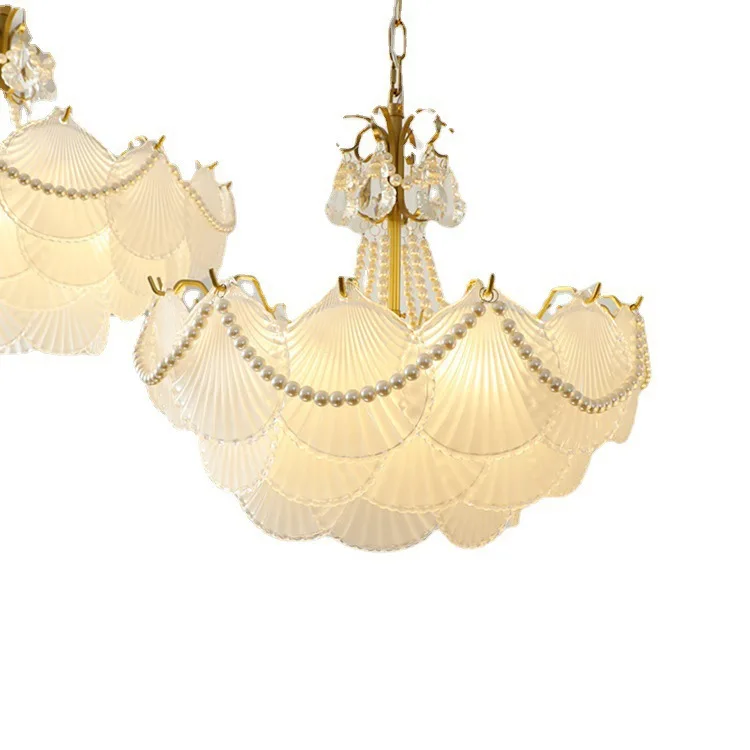 

Simple, bedroom, American, dining room, glass, living room, chandelier, crystal, shell