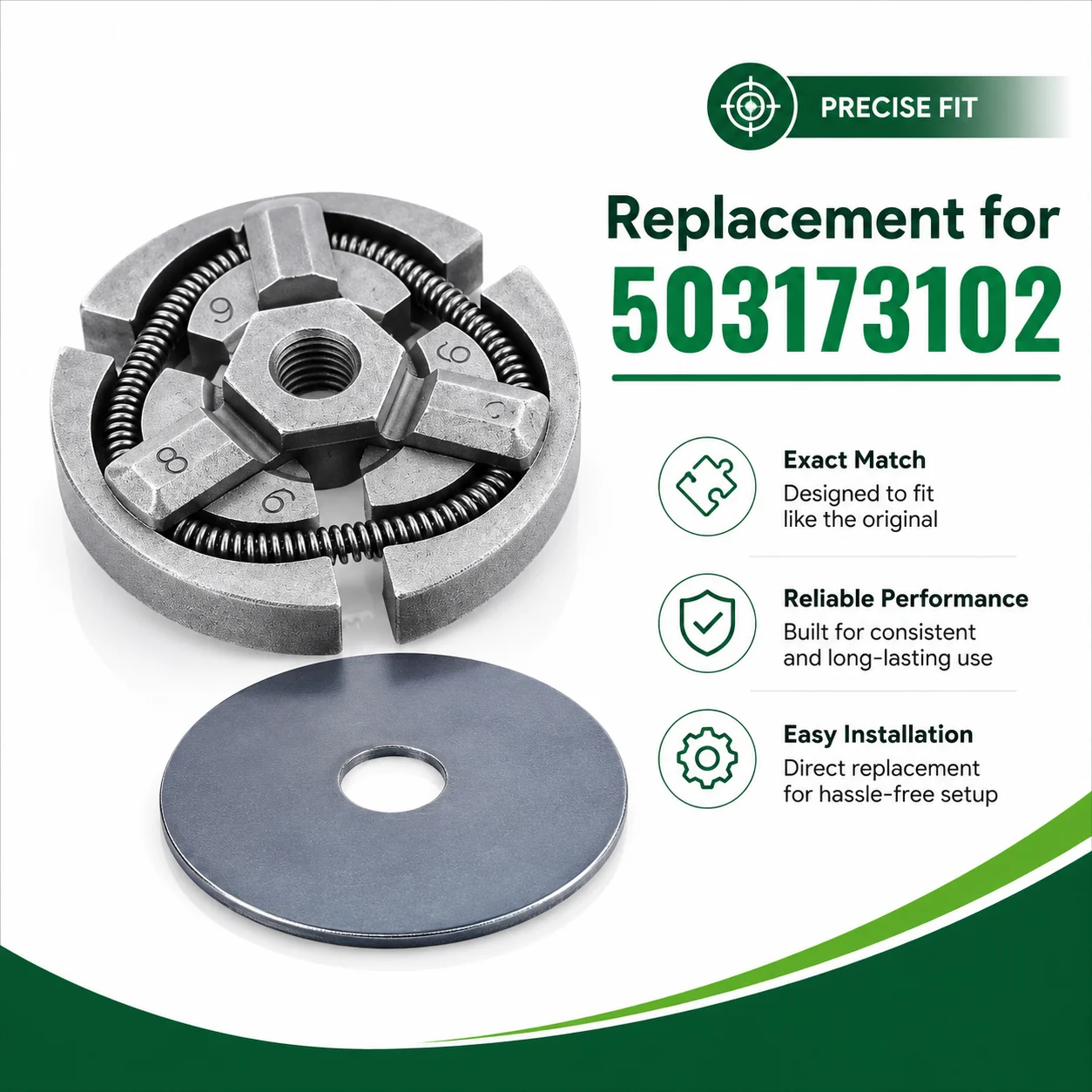 Compatible Clutch Assembly for Husqvarna Brushcutter 39R 240R 245R 245RX 240 245 40 45 49 503173102 Replacement Parts Kit