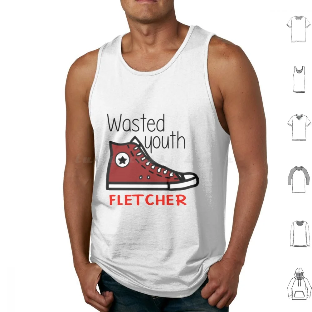 Camisetas sin mangas Wasted Youth con estampado de algodón Fletcher Cari Fletcher Undrunk Bitter Finding Fletcher Wasted Youth Singer You Ruined