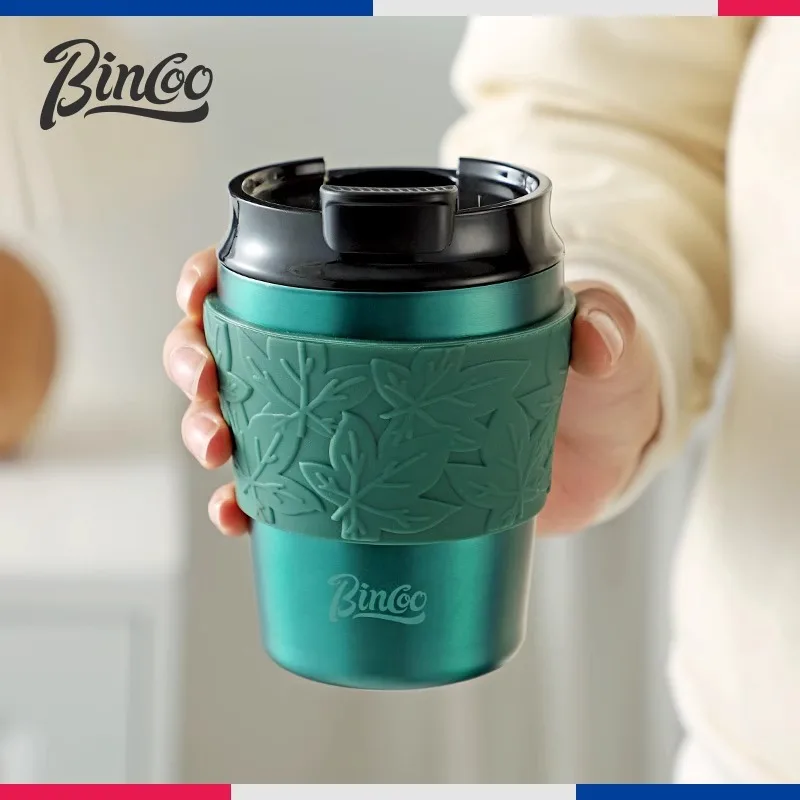 Portable coffee cups with ceramic coating large capacity portable water cups stainless steel insulated mugs coffee cups