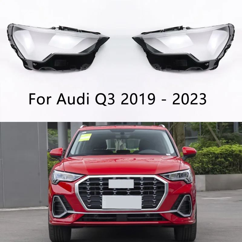 

For Audi Q3 2019 2020 2021 2022 Front Headlight Cover Lampshade Shell Car Headlamp Lamp Cover Transparent Light Shade Glass Lens