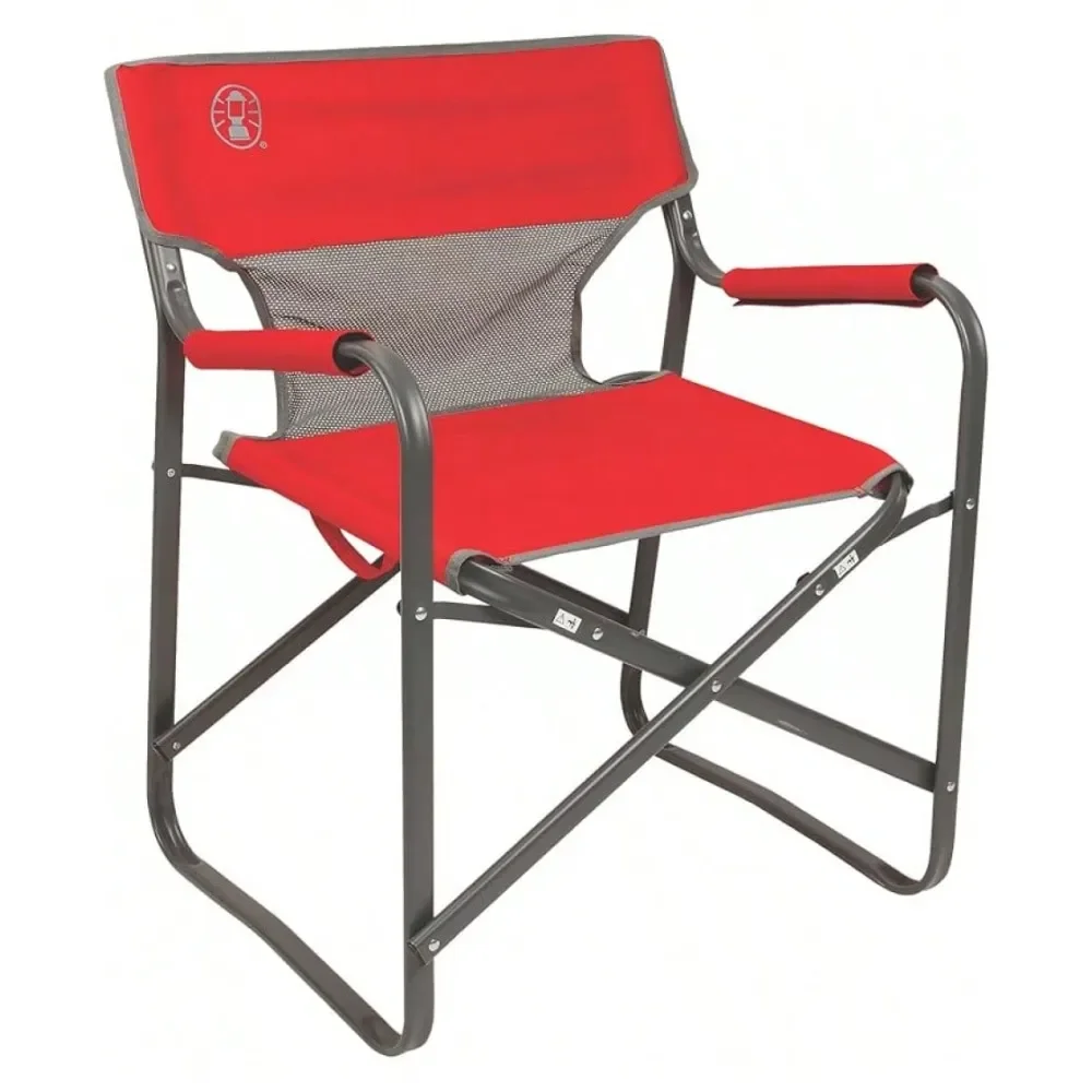 

Outpost Breeze Folding Camp Chair With Cooling Mesh Back, Portable Outdoor Chair Supports To 300lbs