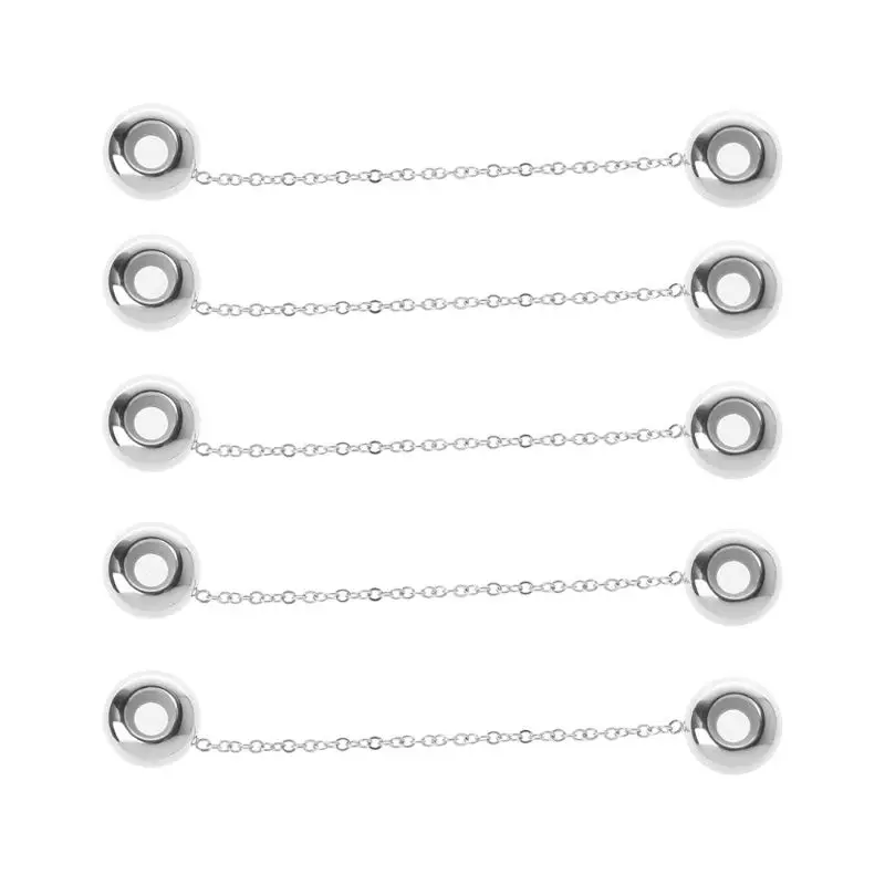 652F 5Pcs Safety Chain Rubber Insert Stopper Spacer Beads For Snake Chain Bracelets Add-a-Bead Bracelets DIY Jewelry Findings