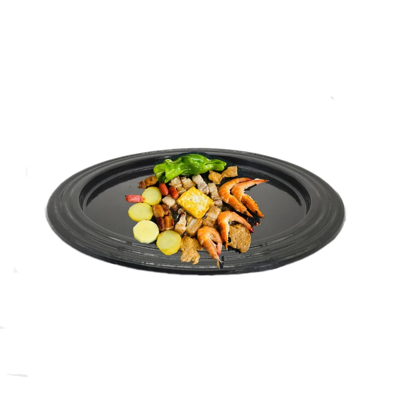 Enameled Cast Iron BBQ plate Frying Pan,Baking Tray 28cm