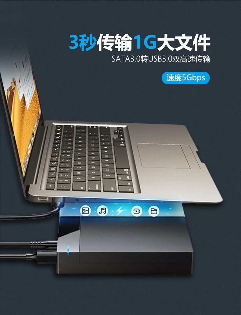 USB 3.0 to SATA III External Hard Drive Enclosure 3.5 Inch HDD SSD Case Support UASP 10TB for PC Laptop