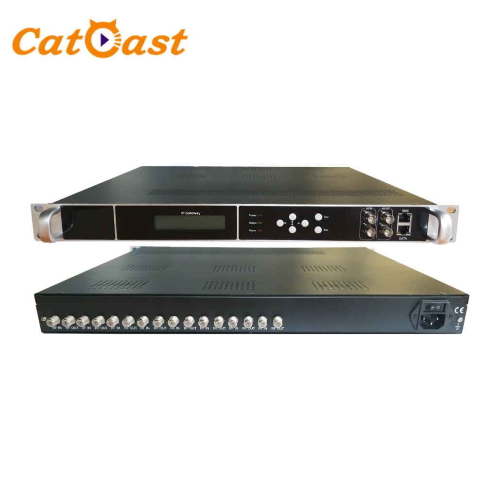 Digital TV broadcasting IPTV Gateway 8 FTA DVB-S2 DVBC DVBT ATSC ISDBT Tuner to IP streamer