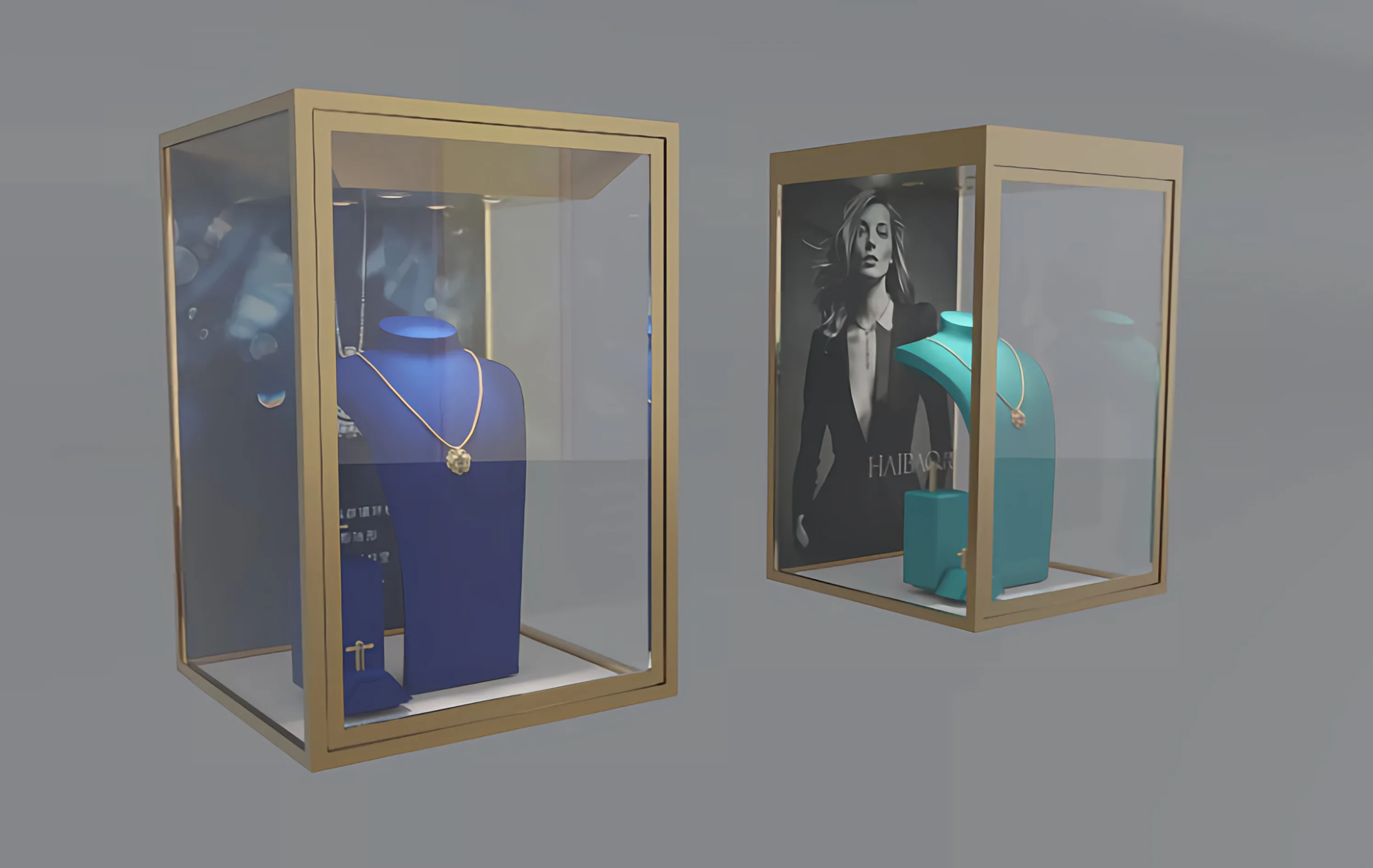 Custom.Einfache und modische Schmuckvitrine, hochwertige vertikale Glasvitrine, klassischer Schrank, Schmuckvitrine