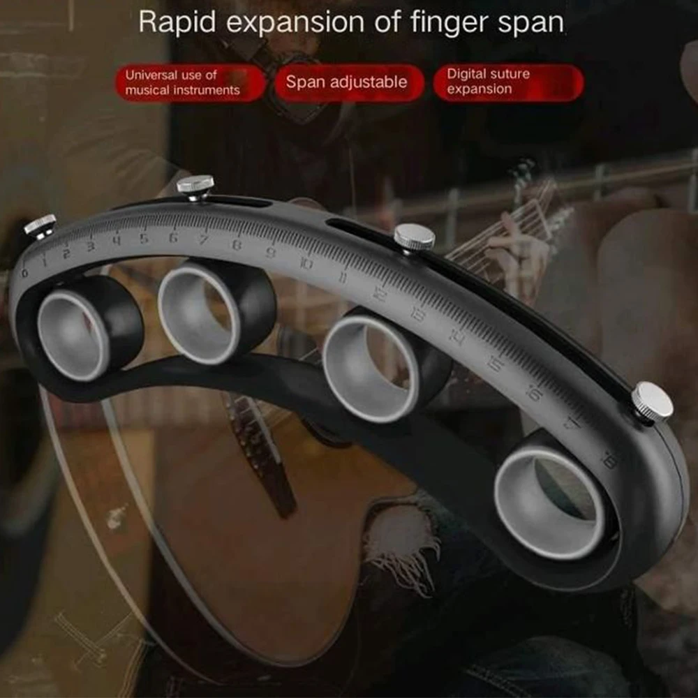 Guitarra Hand Grips, Finger Span, Guitarra Exerciser, Guitarra Baixo, Piano Dedo Grip Tensão, Power Trainer Acessório, 1Pc