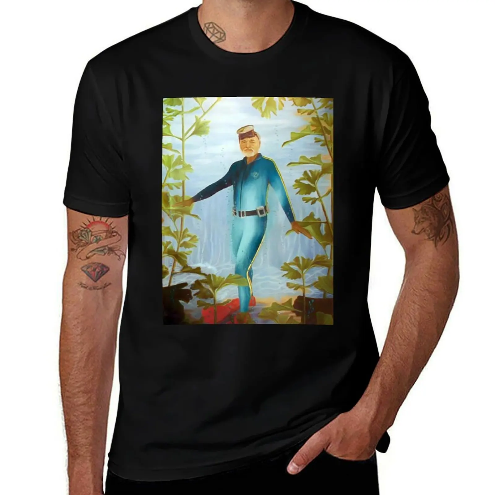 

Bill Murray as Steve Zissou, Very Lifelike... T-Shirt t shirts for man graphic vintage cotton t shirt man T-Shirt