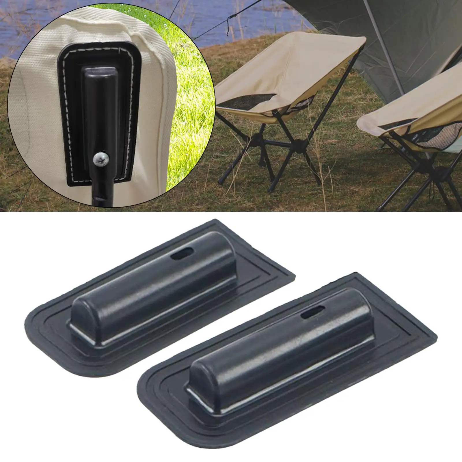 قطعتان من ملحقات حماية لكرسي التخييم ومسند الظهر وغطاء أنبوبي #3