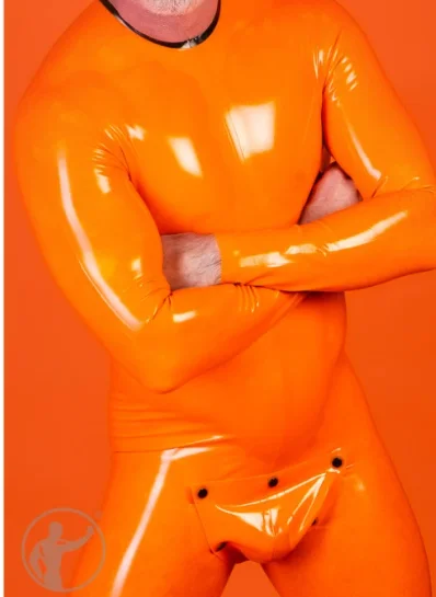 Latex Rubber Gummi Catsuit Bodysuit The crotch has a stopper Fashionable sports uniforms Suit