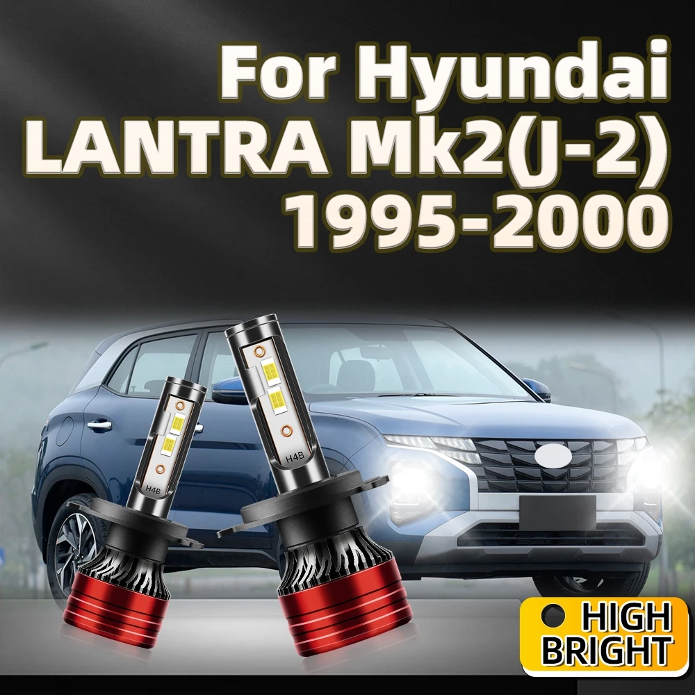 2pcs 180W H4 LED Headlights CSP Chips Car Lights 6000K For Hyundai LANTRA Mk2(J-2) 1995 1996 1997 1998 1999 2000