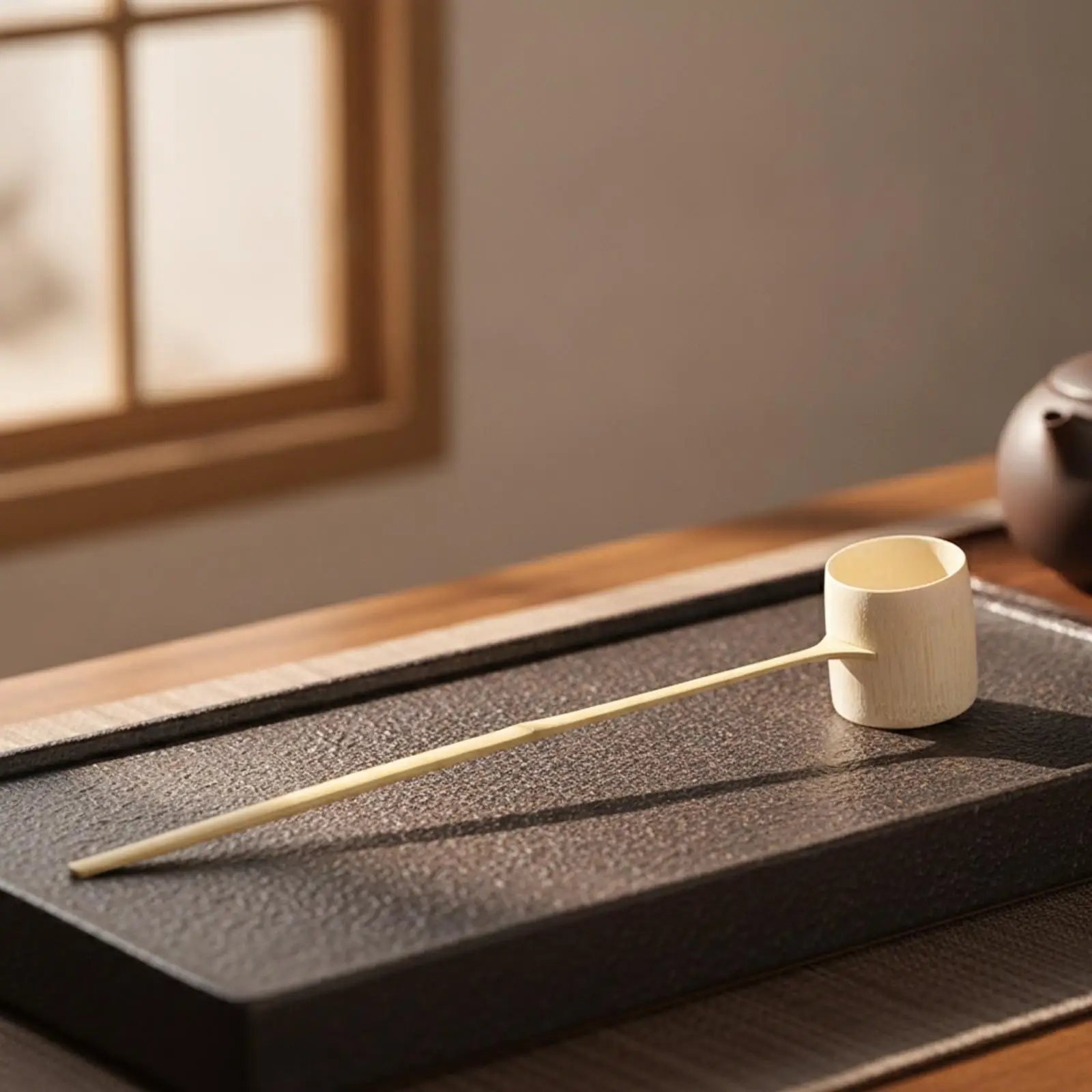 Japanese-Style Bamboo Water Ladle Easy to Clean, Bamboo Water Ladle with Long Handle, for Plant Watering