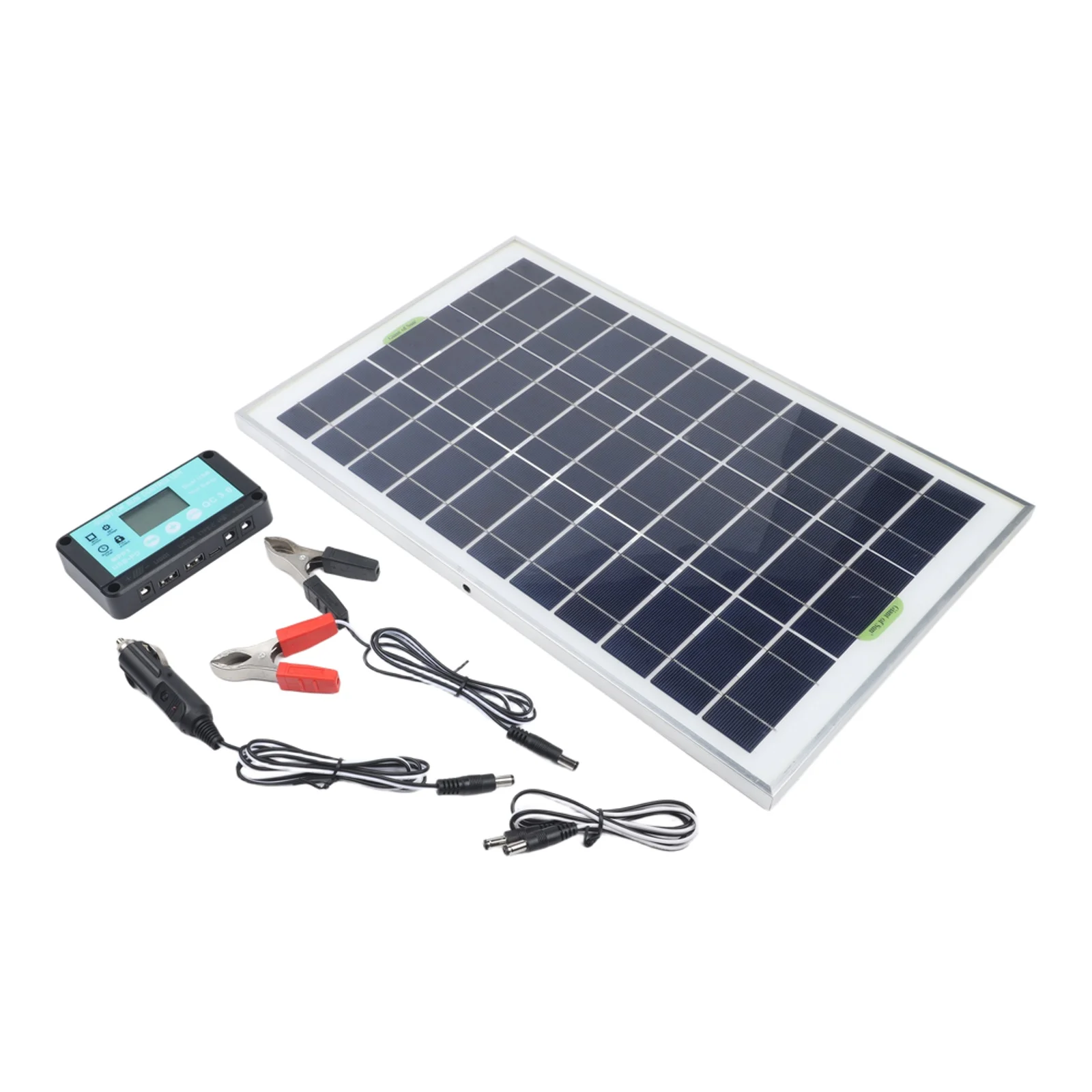 Dual USB Solar Panel 20W Solar Panel 10A Controller Car Charging Compatibility Charging Multiple Devices Compact Design