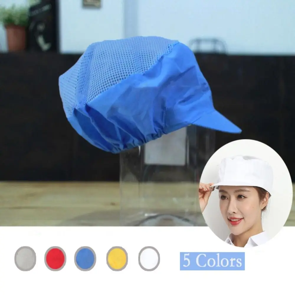 Food Service Breathable Top Mesh Work Hat Dust-proof Washable Cooking Hygienic Cap Durable Hair Nets Cap Hotel Restaurants