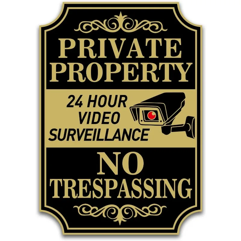 ملصق لاصق لتزيين السيارة، لافتات مراقبة فيديو لمدة 24 ساعة، لافتة كاميرا أمان للأعمال، 13 سم PVC KK #2