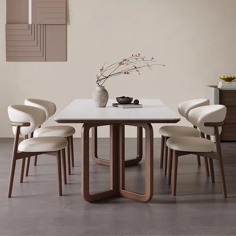 

Luxury Dining Table Ceramic Cafe Sedentary Elegant Tables Round Room Oval Reception Modern Mesa Plegables Designer Coffee Marble