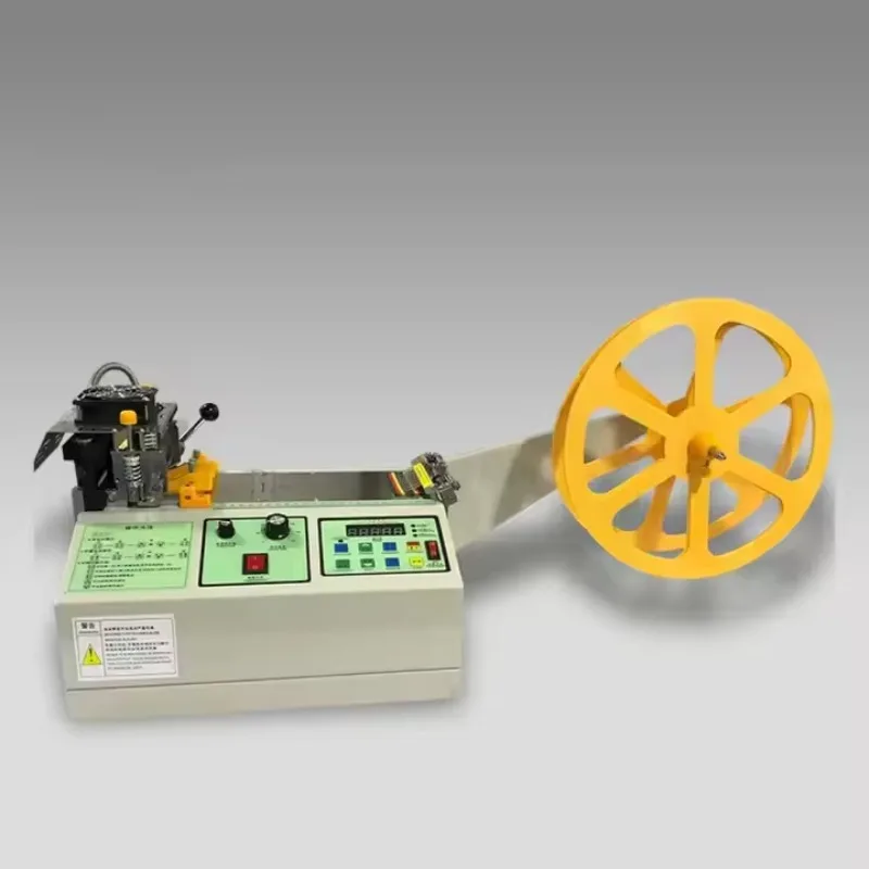 

Automatic Fabric Leather Nylon Roll Pvc Polyester Webbing Strap Belt Tape Ribbon Cutter Cutting Machine