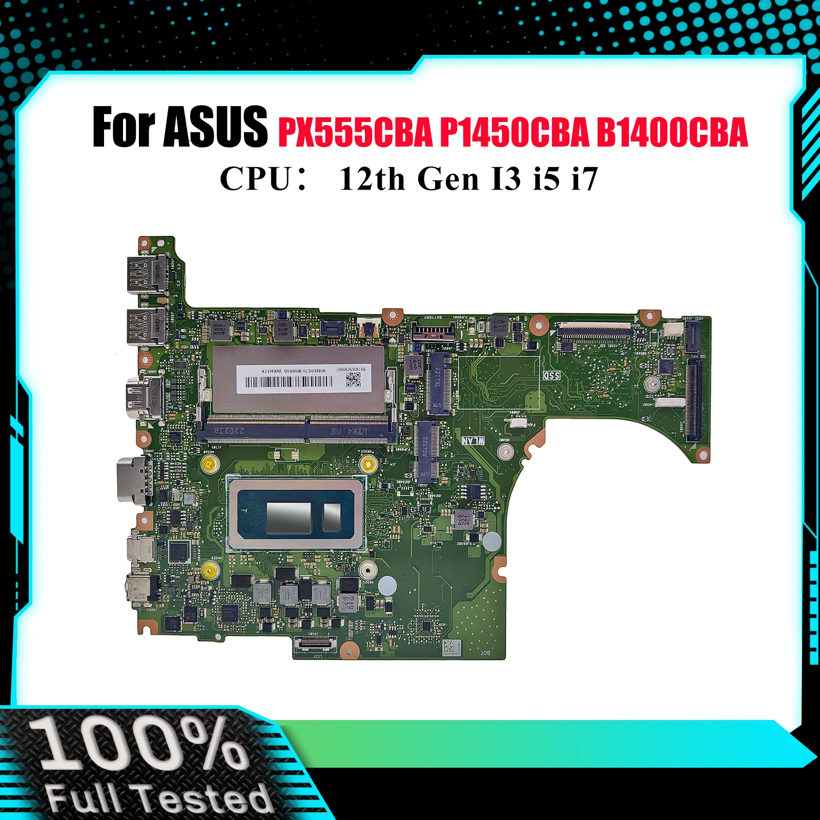 

B1400CBA Материнская плата для ноутбука ASUS ExpertBook B1400CCBA PX555CBA B1400CB P1450CBA Материнская плата для ноутбука с 12-го поколения I3 i5 i7