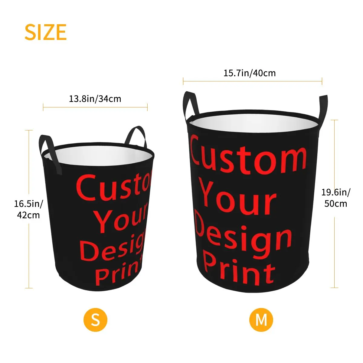 Custom Your Design Laundry Hamper Large Clothes Storage Basket Customized Logo Printed Toys Bin Organizer for Nursery