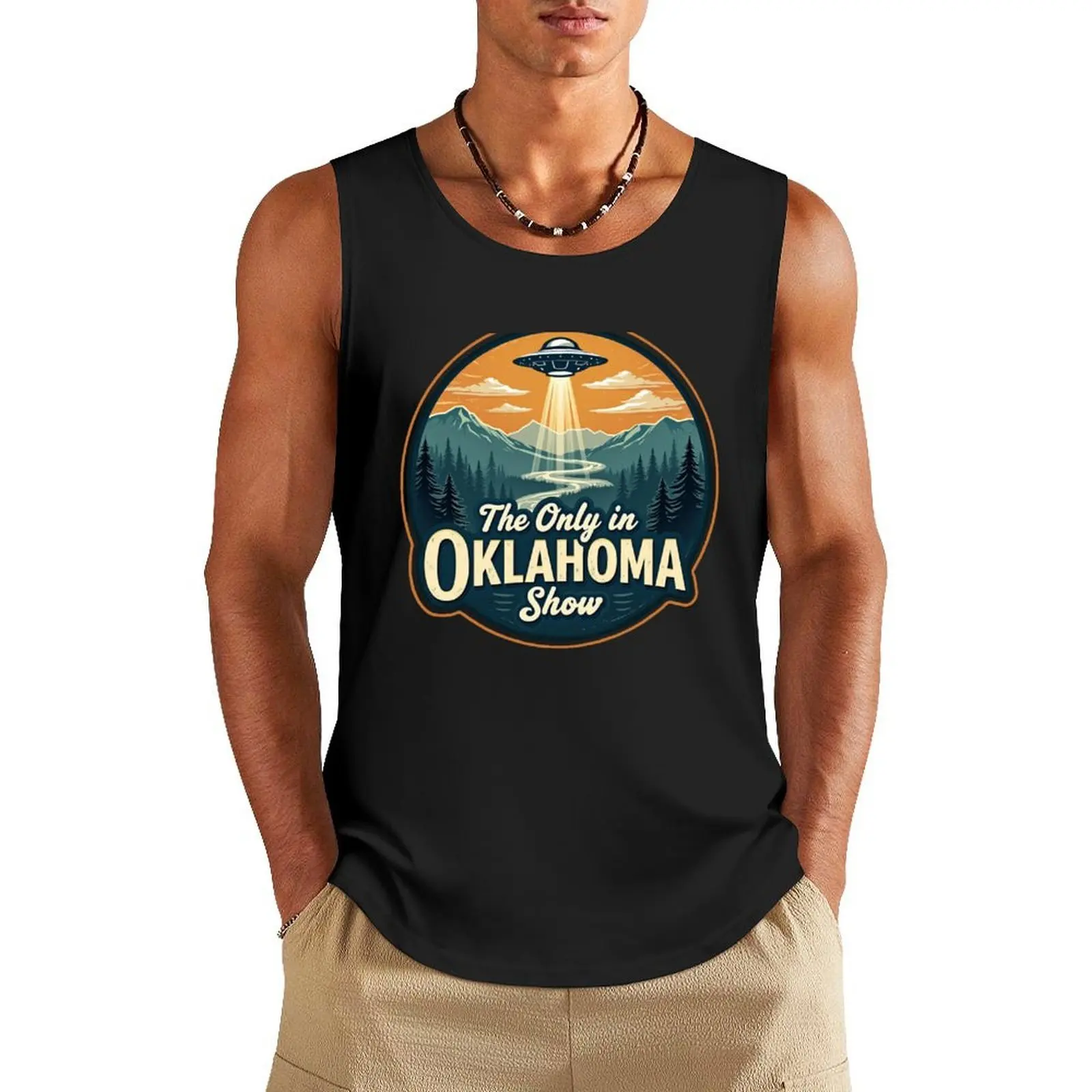 

Майка Only in Oklahoma Show для бодибилдинга, мужские майки для мужчин, спортивная рубашка, мужская