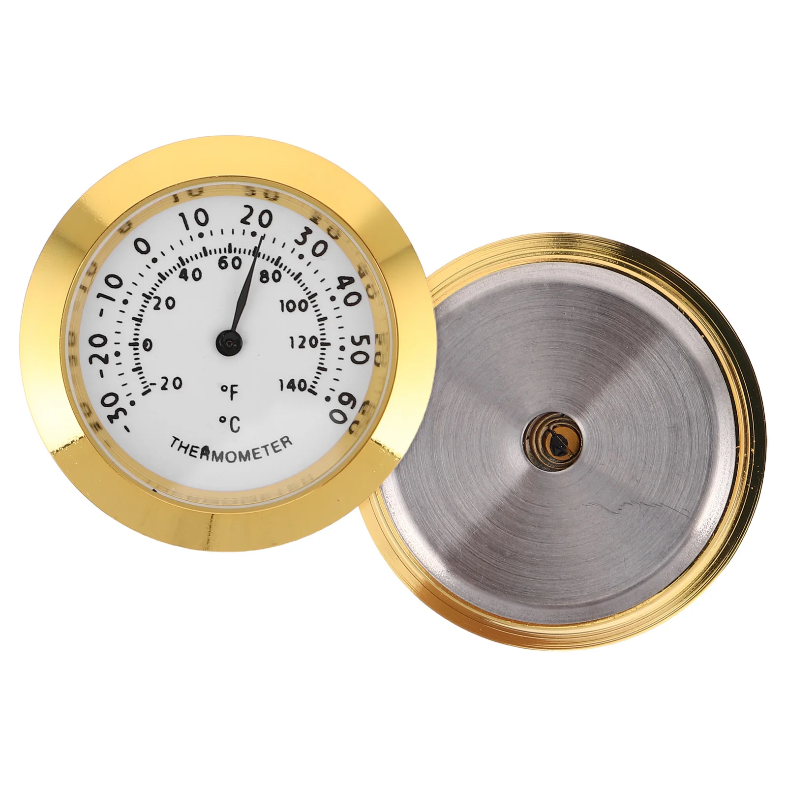 

2Pcs Mini Round Analog Temperature Humidity Meter Hygrometer Accurate Gauge for Guitar Case Indoor Home Nursery Office Use