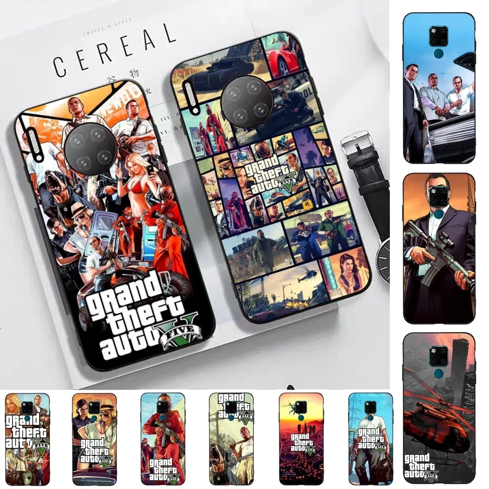 Hot Game GTA V Phone Case For Huawei Mate 10 20 30 40 50 Lite Pro Nova 3 3i 5 6 SE 7 Pro 7SE