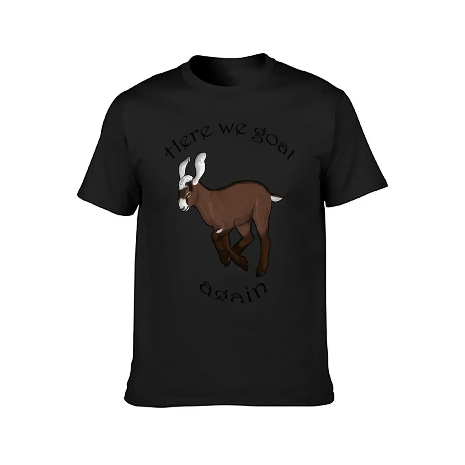 Nubian Goat T-Shirt blanks plus size clothes oversized graphic tee heavyweights mens graphic t-shirts big and tall