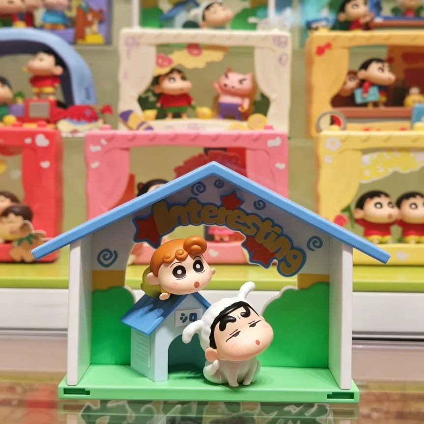 

POP MART Crayon ShinChan Inner Child Theater Series Surprise Mystery Unpack Container Anime Character Desktop Model Ornament