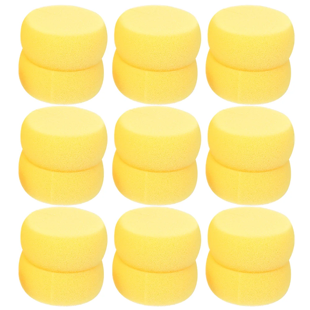 

24 Pcs Yellow Round Cake Sponge Pieces Circle Face Sponges for Cleansing Powder Puff