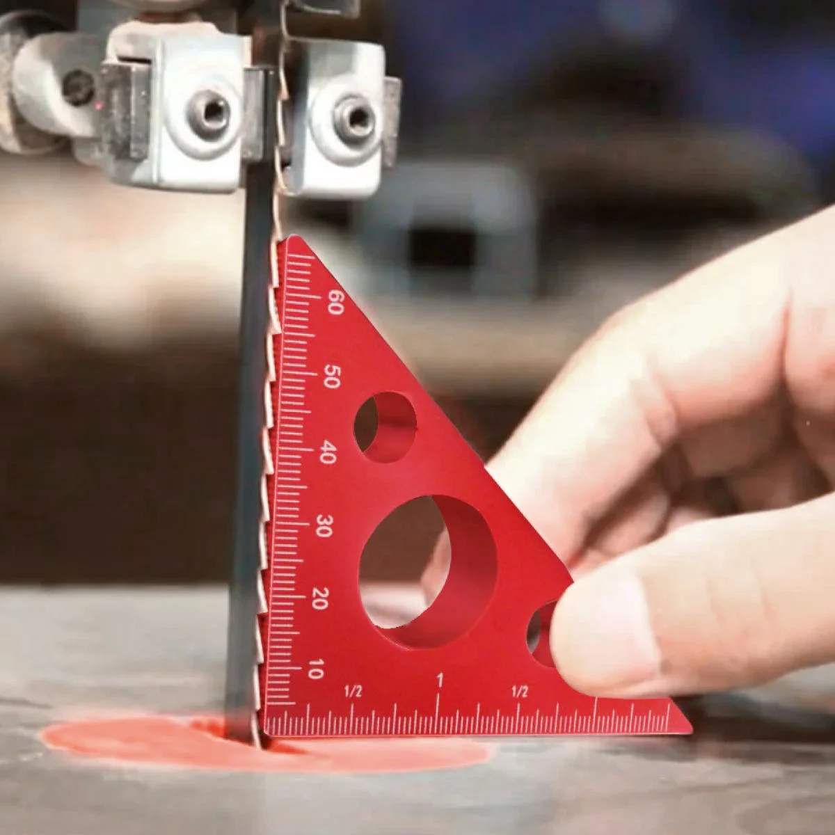 Right Angle Ruler,Aluminum Triangle Ruler w/ Both Imperial and Metric Scales Machinist Carpenter's Square Height Measuring Tool