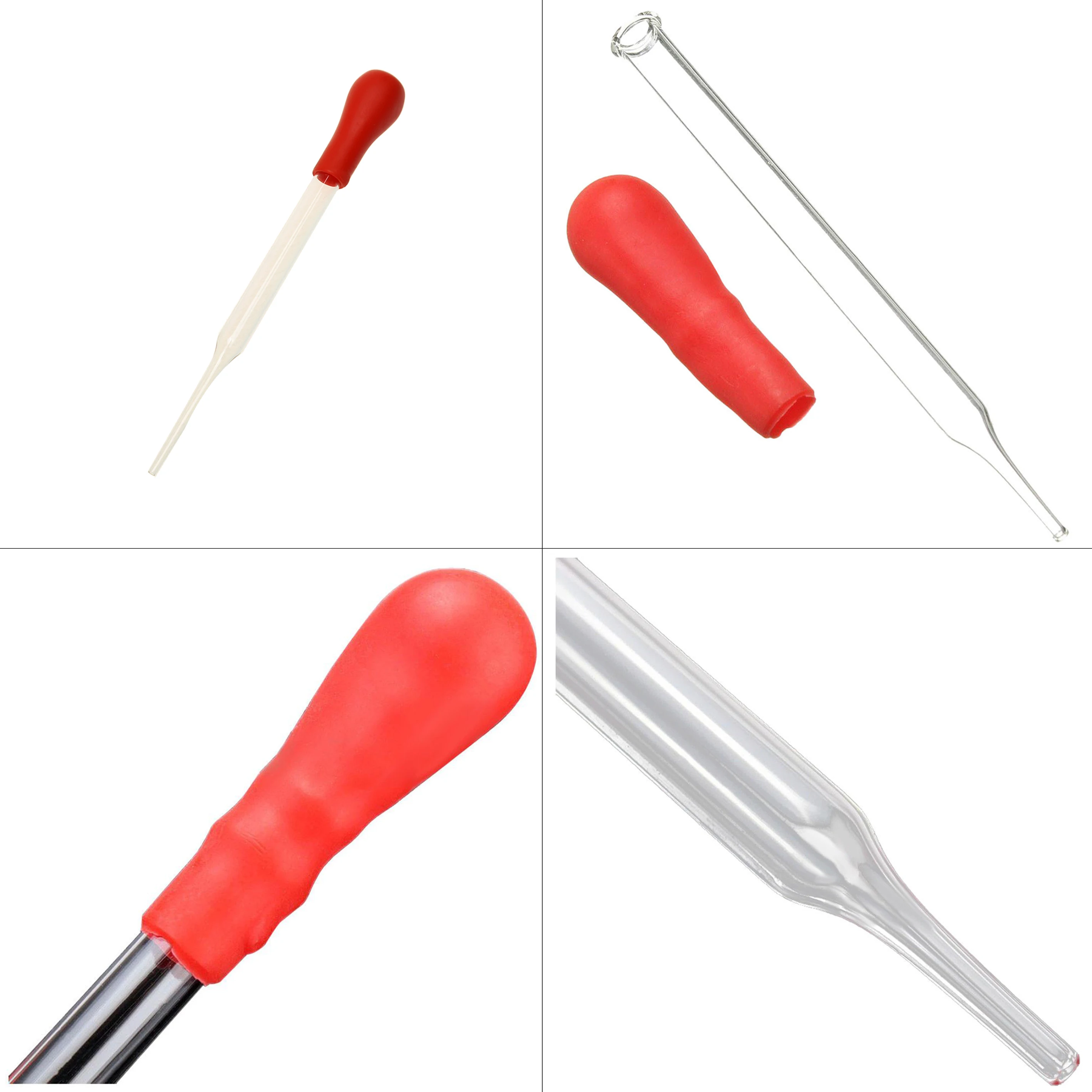 5 ชิ้น 10 มิลลิลิตร Pipette แก้วห้องปฏิบัติการยา Dropper สีแดงหัวยาง Pipet Dropper สําหรับสํานักงานโรงเรียนเคมีอุปกรณ์ Lab หลอด